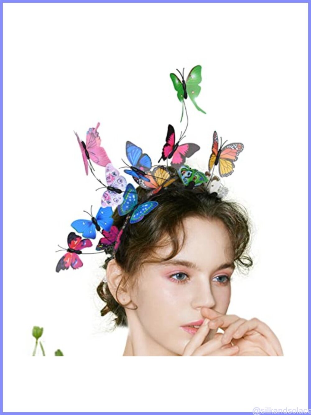 Butterfly Headband Fascinator Hat Whimsical Elegant Costume Headpiece